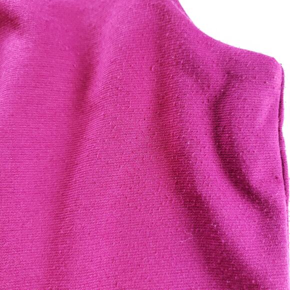 Eci New York Dress Womens 10 Midi Burgundy Black Sleeveless Colorblock Workwear - Picture 10 of 12